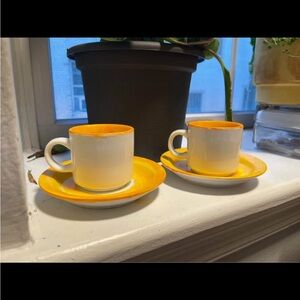 Set of 2 Handpainted espresso cups